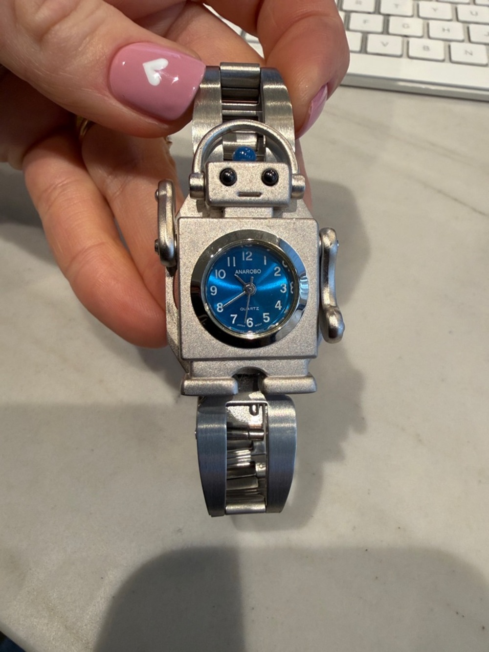 Robot Stainless Steel Watch - Blue Dial